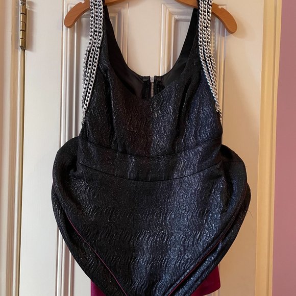 Custom Dress with Chain Shoulder and Hip Fins - Picture 3 of 6